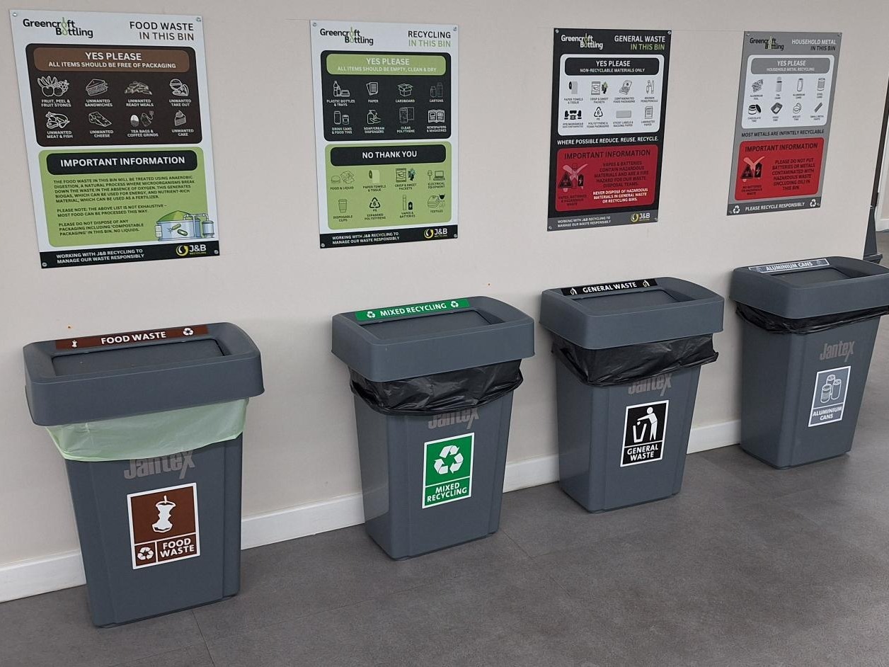 Greencroft Bottling - waste segregation project