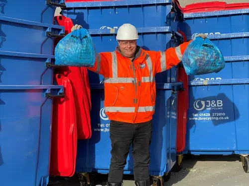 Mark Penny, Commercial Manager with blue bag scheme