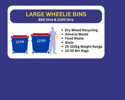Large wheelie bin hire from J&B recycling