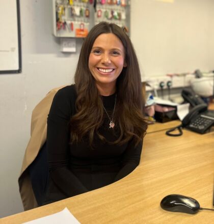 J&B Recycling team photo in the office