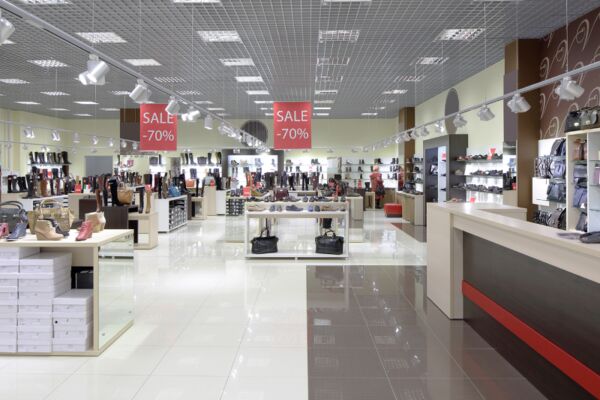 Inside of retail shop