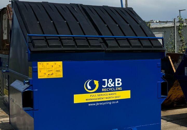 J&B Recycling, skip hire, 8 yard front end loader