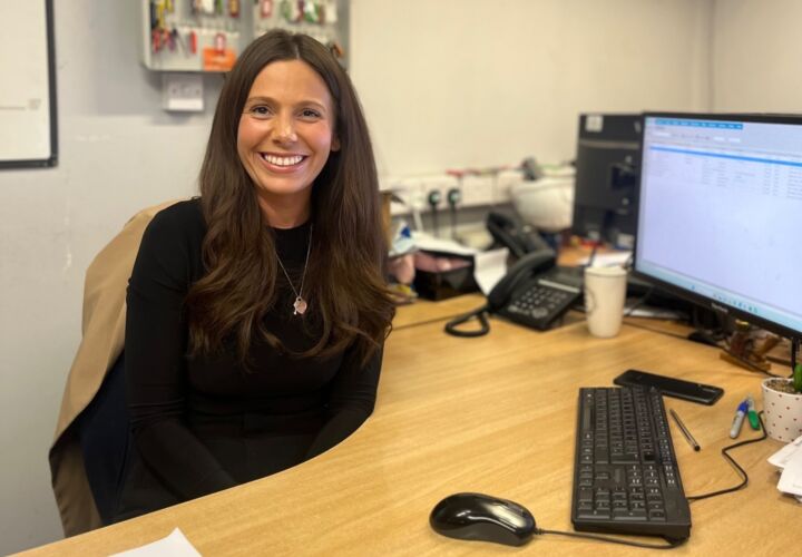 J&B Recycling team photo in the office