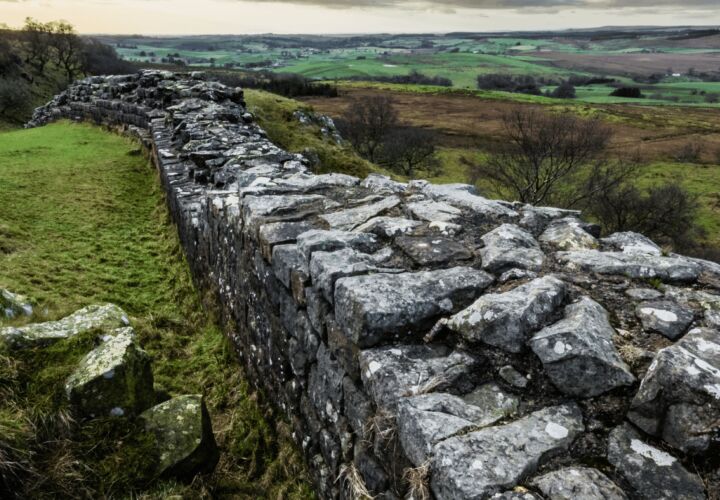 Hadrian's wall in Northumberland