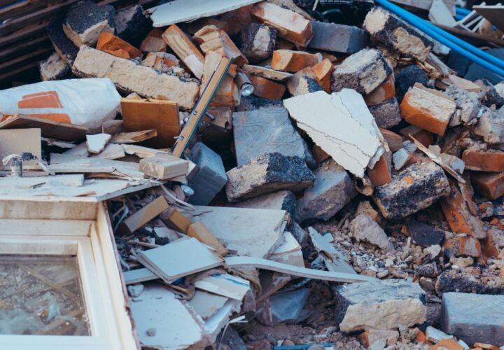 Construction site waste