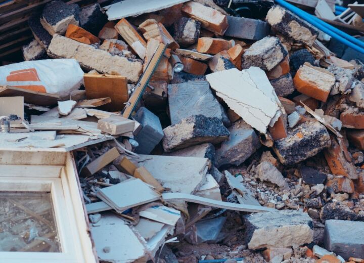 Construction site waste