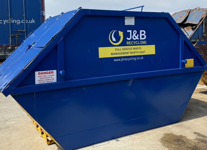 J&B Recycling, skip hire, 10 yard enclosed skip