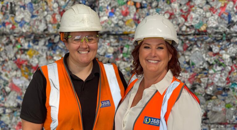 J&B Recycling team photo, celebrating 20 years of service