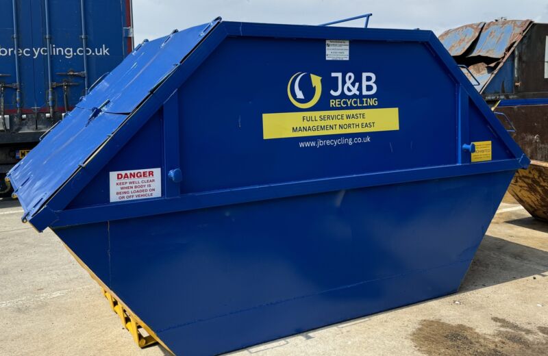 J&B Recycling, skip hire, 10 yard enclosed skip
